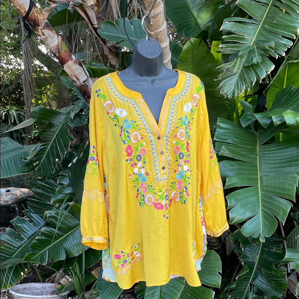 John + Mark, Patchwork And Embroidered Bohemian B… - image 1